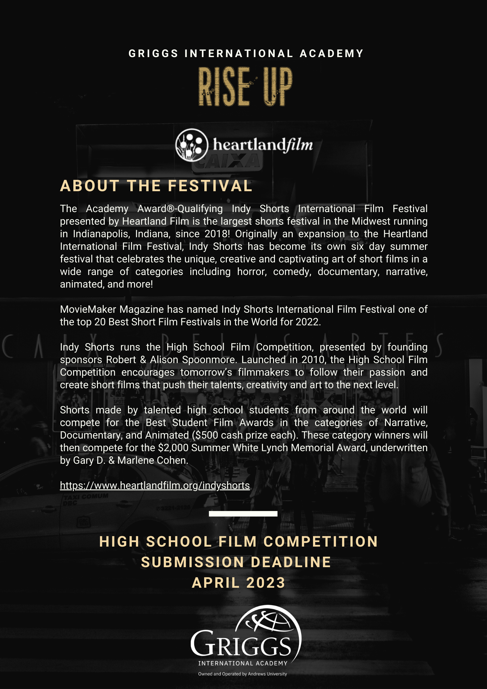 The Rise Up Program‘s’ FILM COMPETITION_Griggs Education